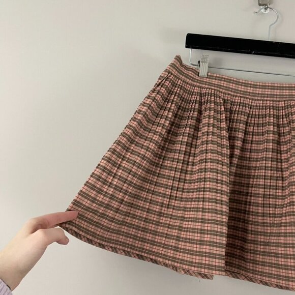 Urban Outfitters BDG Pennie Pleated Plaid Mini Skirt in Pink/Rose Size XL - Picture 6 of 6